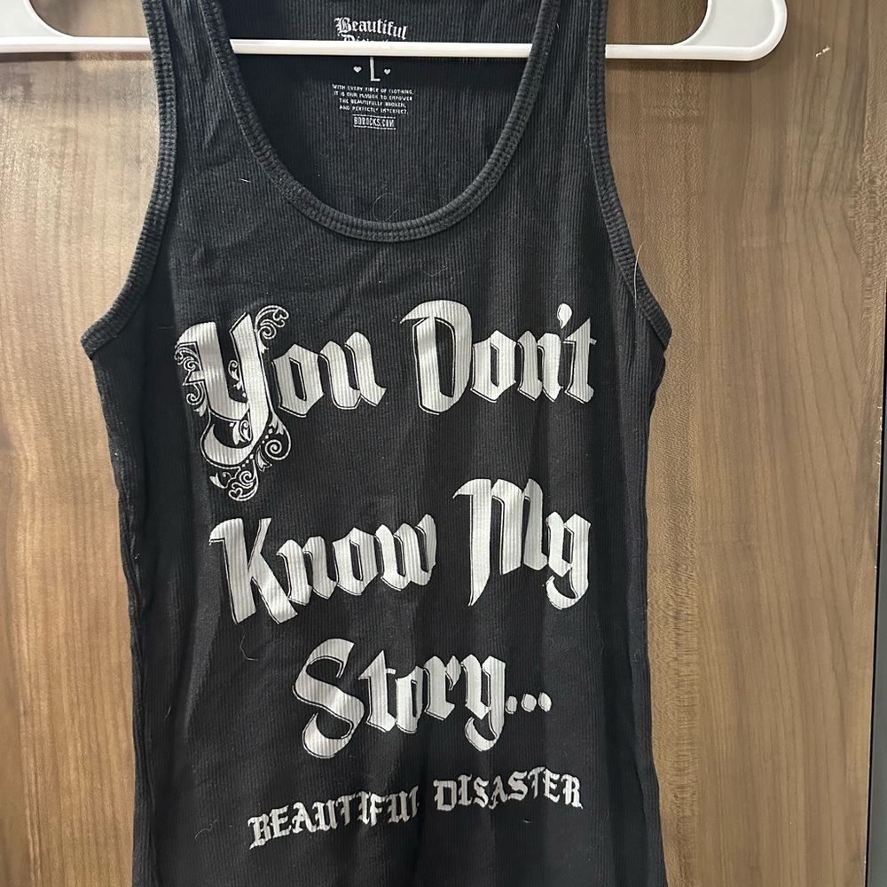 Black Graphic Tank Top